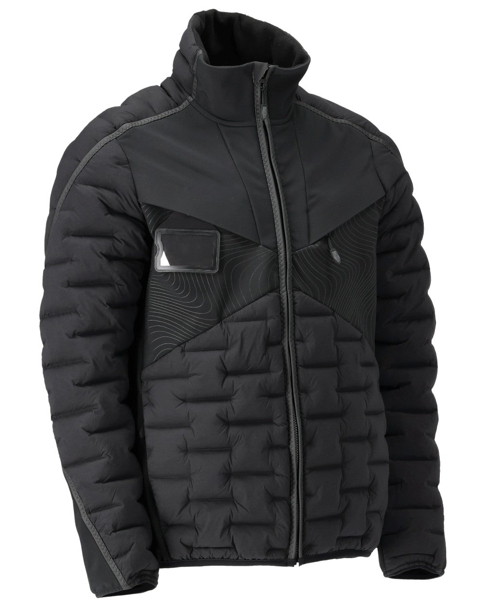 Black Coloured Mascot Workwear Mens Customized Breathable Jacket on white background 