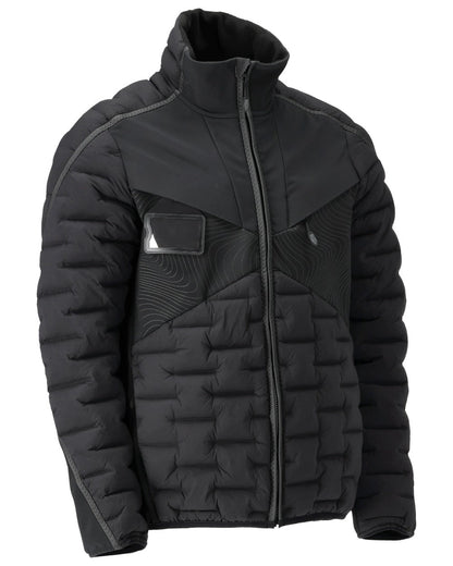 Black Coloured Mascot Workwear Mens Customized Breathable Jacket on white background 