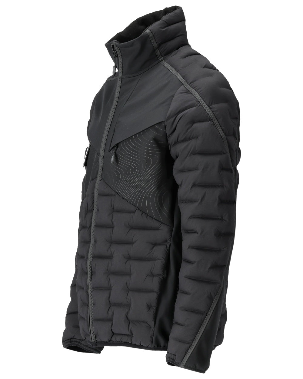 Black Coloured Mascot Workwear Mens Customized Breathable Jacket on white background 