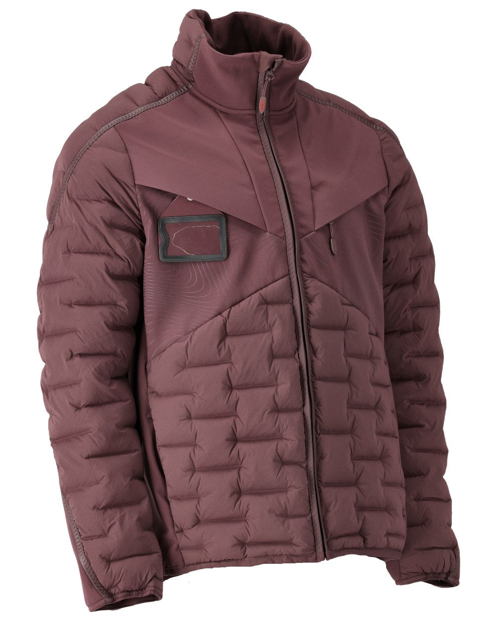 Bordeaux Coloured Mascot Workwear Mens Customized Breathable Jacket on white background 