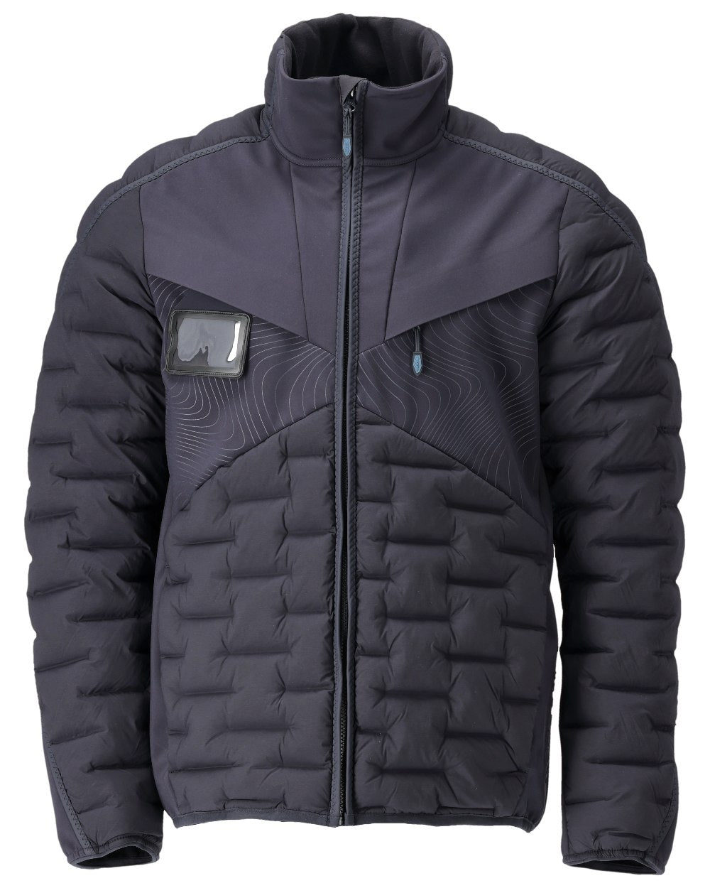 Dark Navy Coloured Mascot Workwear Mens Customized Breathable Jacket on white background 