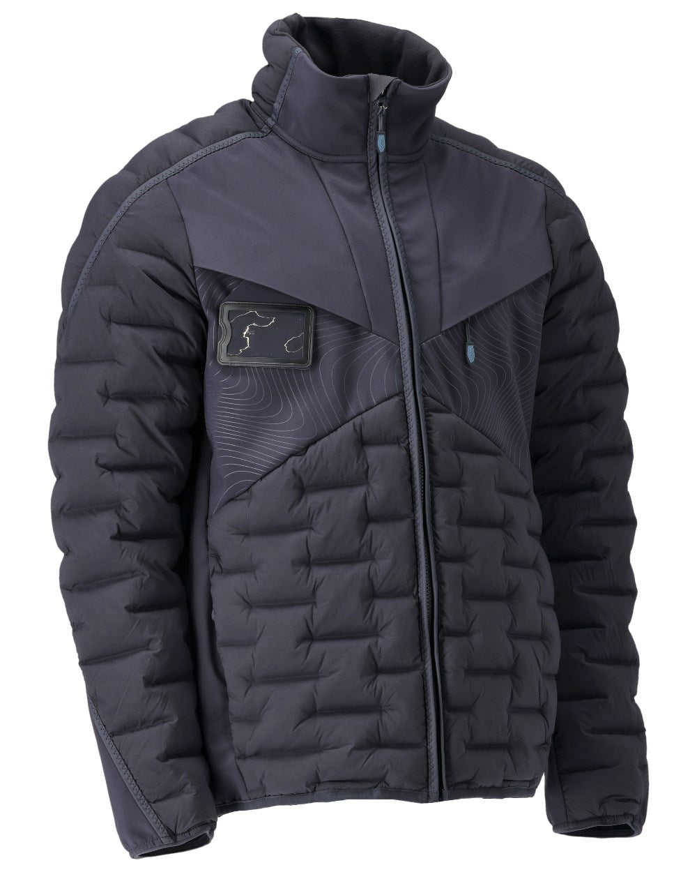 Dark Navy Coloured Mascot Workwear Mens Customized Breathable Jacket on white background 