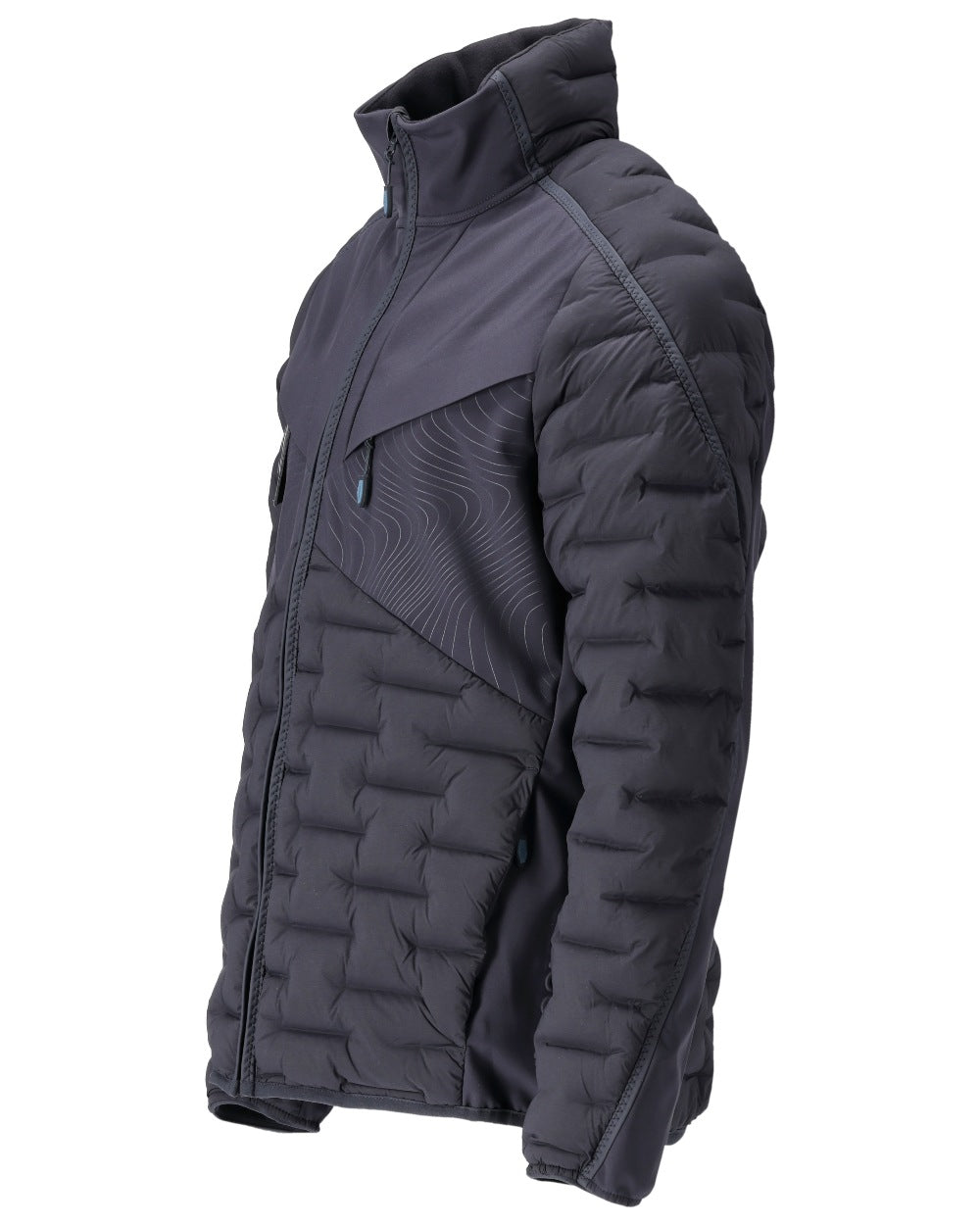 Dark Navy Coloured Mascot Workwear Mens Customized Breathable Jacket on white background 