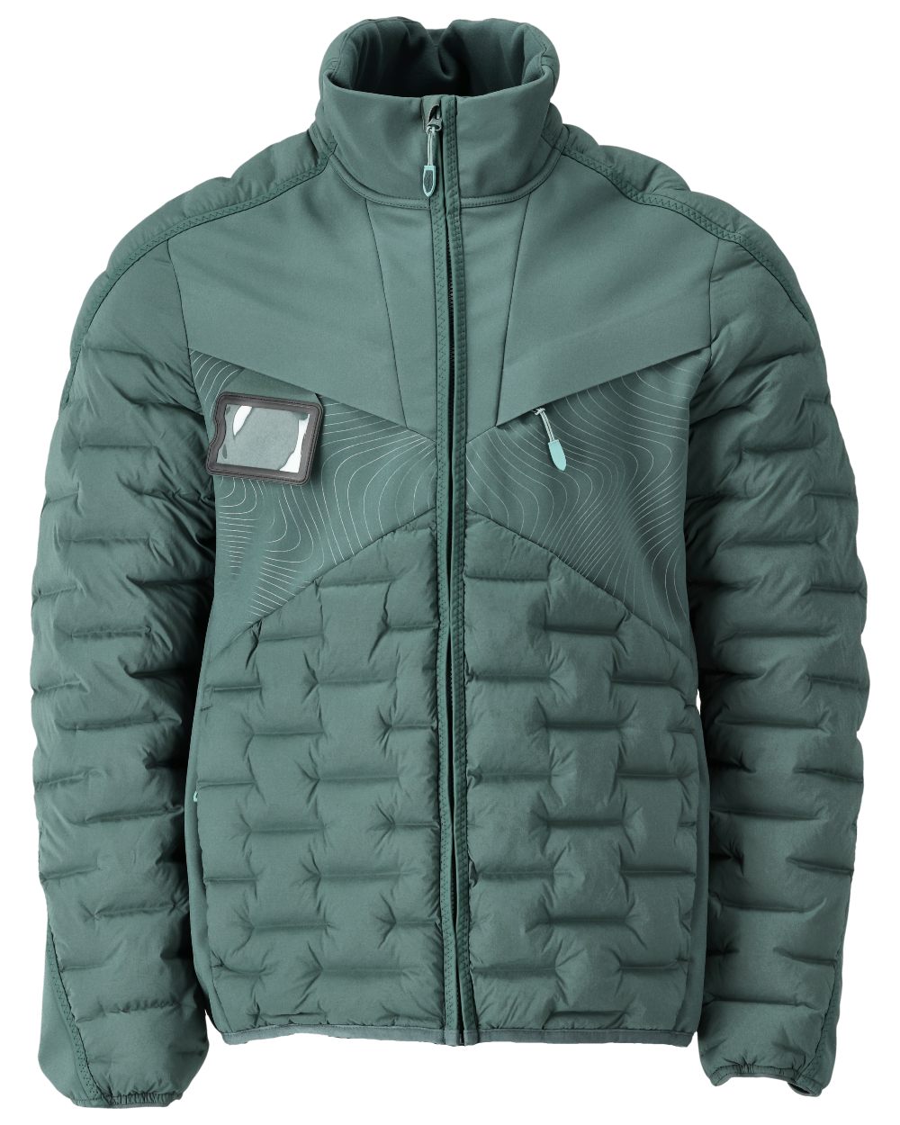 Forest Green Coloured Mascot Workwear Mens Customized Breathable Jacket on white background 