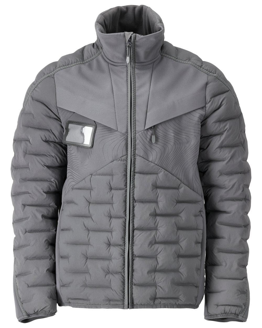 Stone Grey Coloured Mascot Workwear Mens Customized Breathable Jacket on white background 