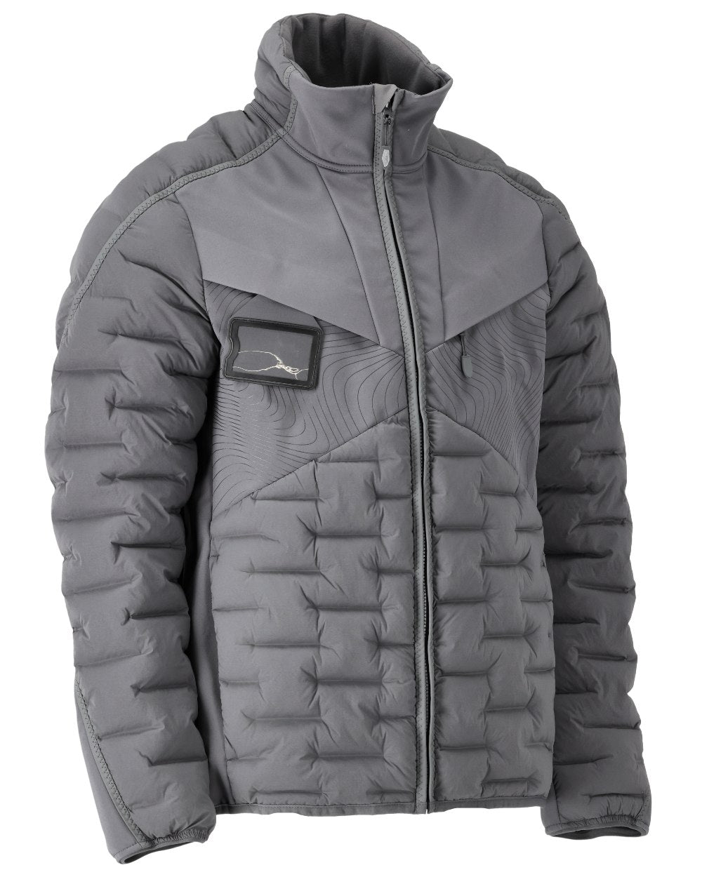 Stone Grey Coloured Mascot Workwear Mens Customized Breathable Jacket on white background 