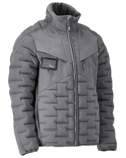 Stone Grey Coloured Mascot Workwear Mens Customized Breathable Jacket on white background 