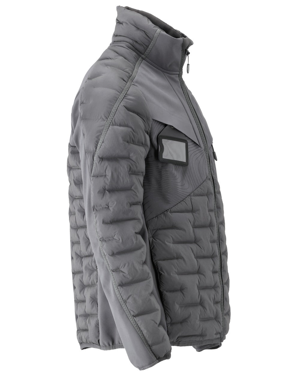 Stone Grey Coloured Mascot Workwear Mens Customized Breathable Jacket on white background 