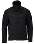 Black Coloured Mascot Workwear Mens Customized Breathable Softshell Jacket on white background 