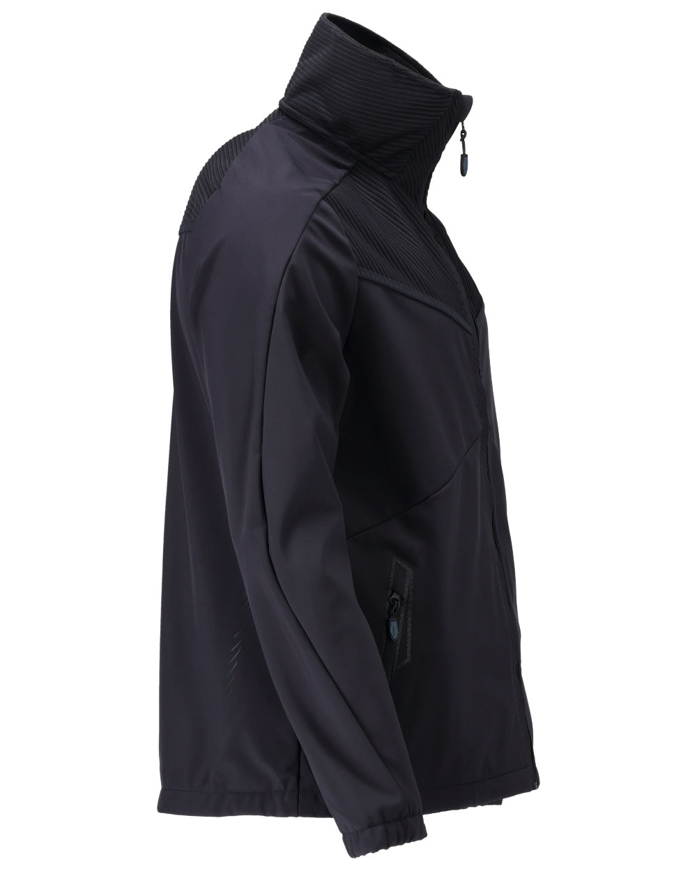 Dark Navy Coloured Mascot Workwear Mens Customized Breathable Softshell Jacket on white background 