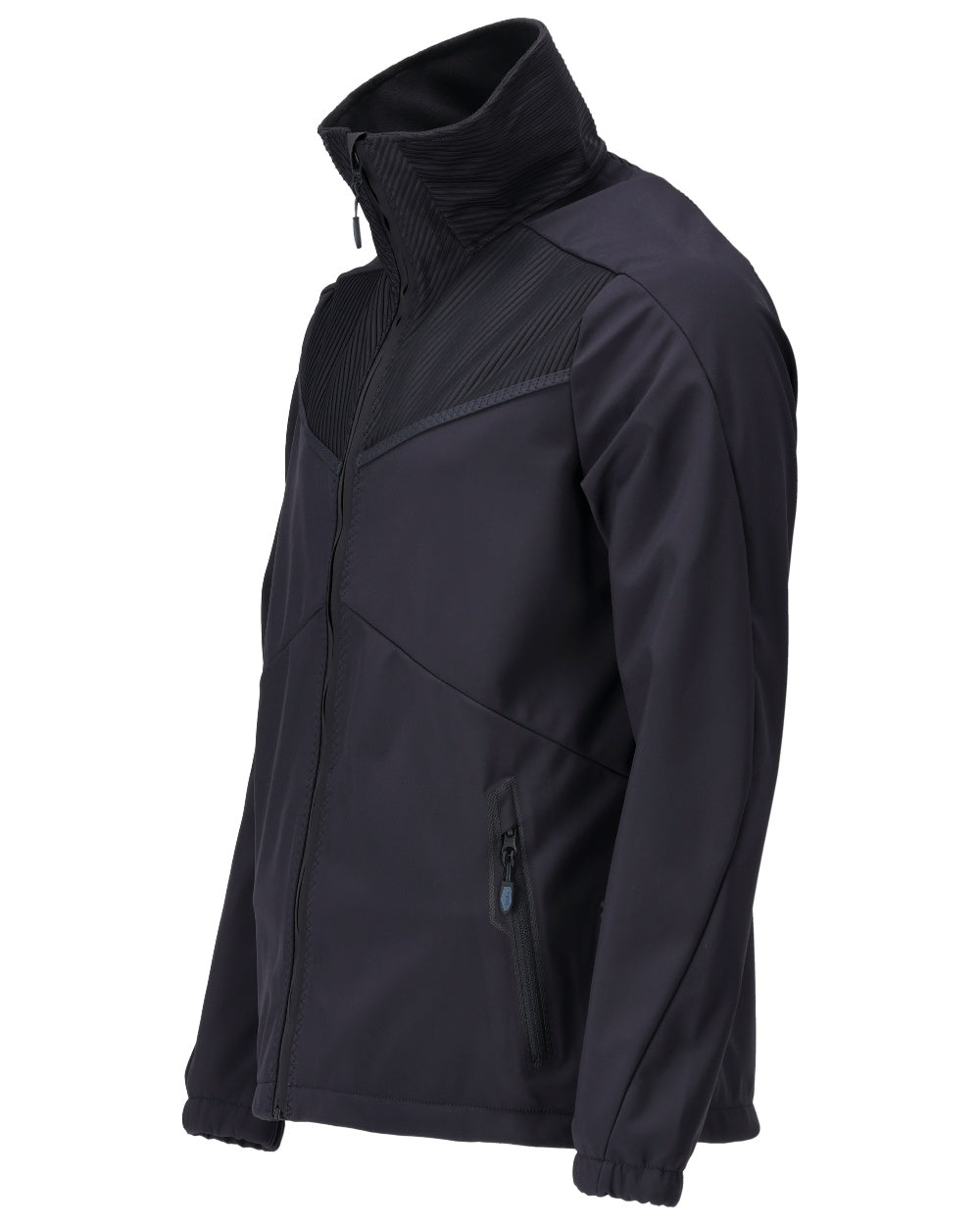 Dark Navy Coloured Mascot Workwear Mens Customized Breathable Softshell Jacket on white background 