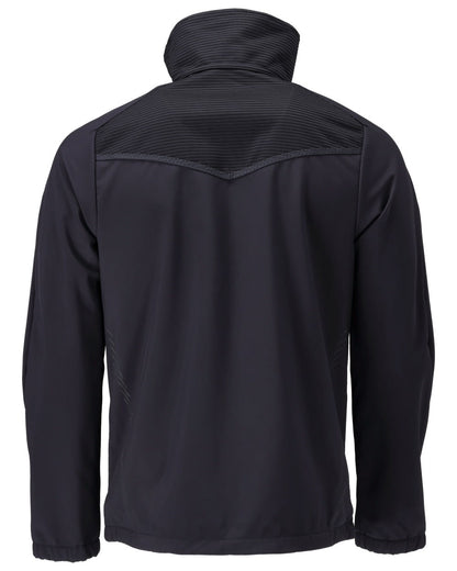 Dark Navy Coloured Mascot Workwear Mens Customized Breathable Softshell Jacket on white background 