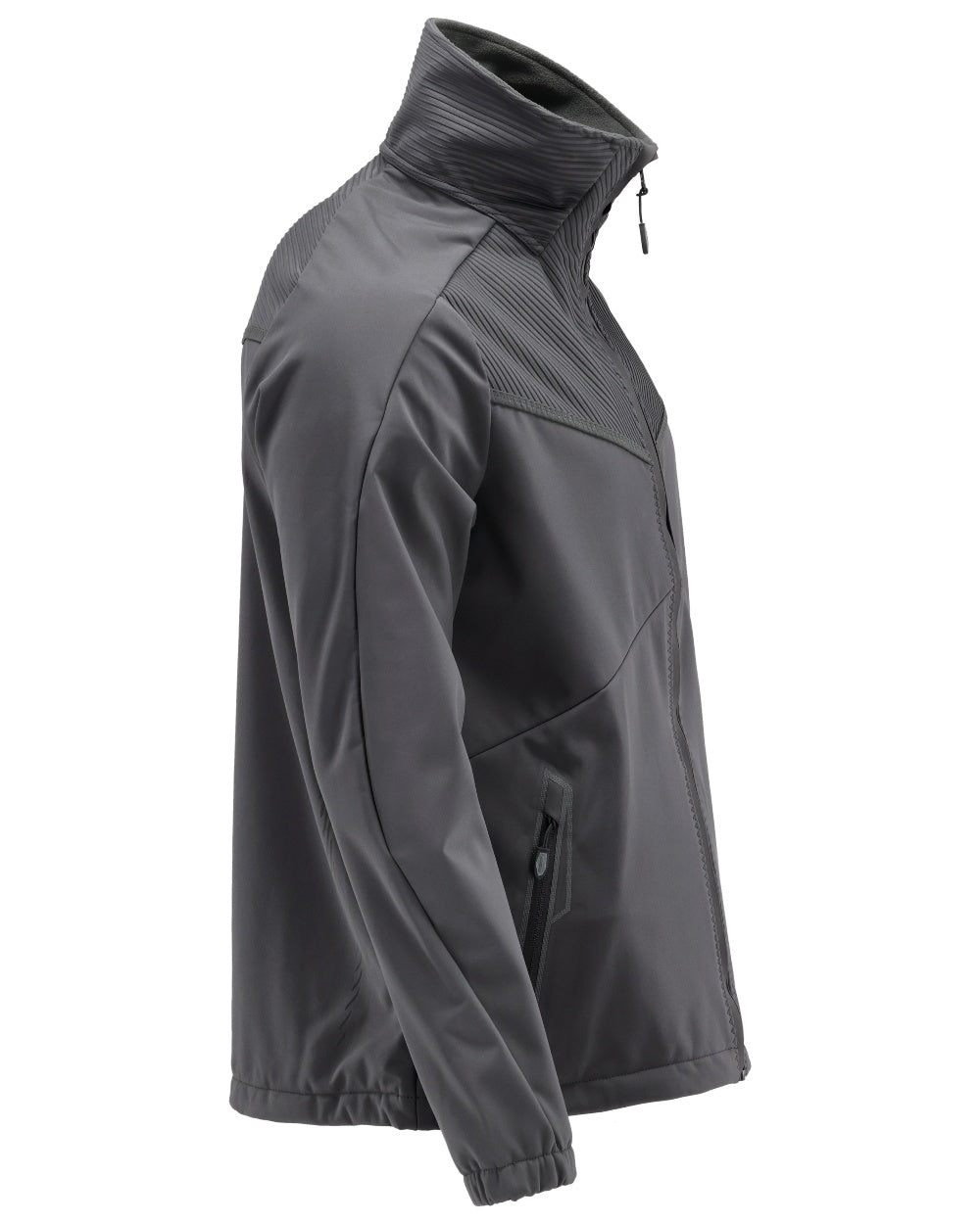 Stone Grey Coloured Mascot Workwear Mens Customized Breathable Softshell Jacket on white background 