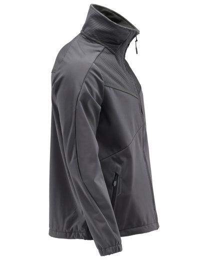 Stone Grey Coloured Mascot Workwear Mens Customized Breathable Softshell Jacket on white background 