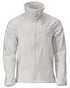 White Coloured Mascot Workwear Mens Customized Breathable Softshell Jacket on white background 