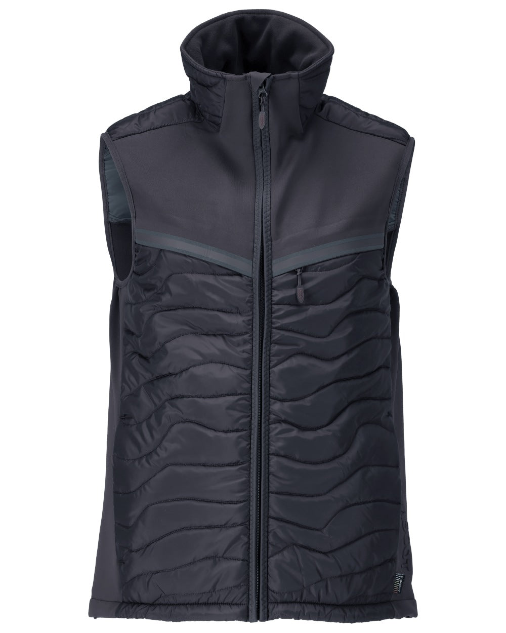 Dark Navy Coloured Mascot Workwear Mens Customized Breathable Thermal Gilet on white background 