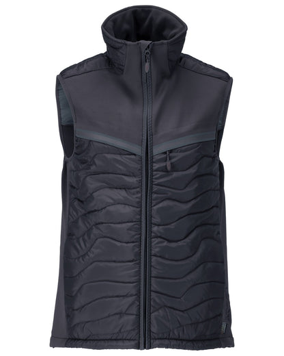 Dark Navy Coloured Mascot Workwear Mens Customized Breathable Thermal Gilet on white background 