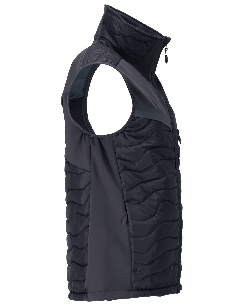 Dark Navy Coloured Mascot Workwear Mens Customized Breathable Thermal Gilet on white background 