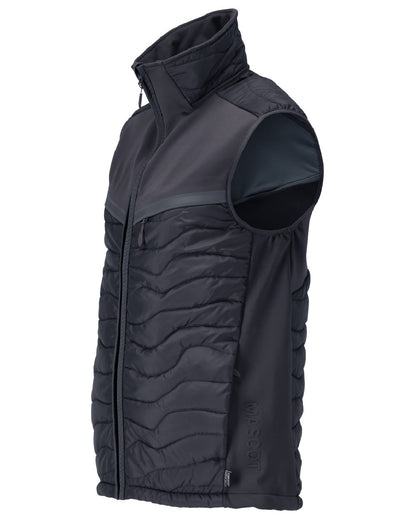 Dark Navy Coloured Mascot Workwear Mens Customized Breathable Thermal Gilet on white background 