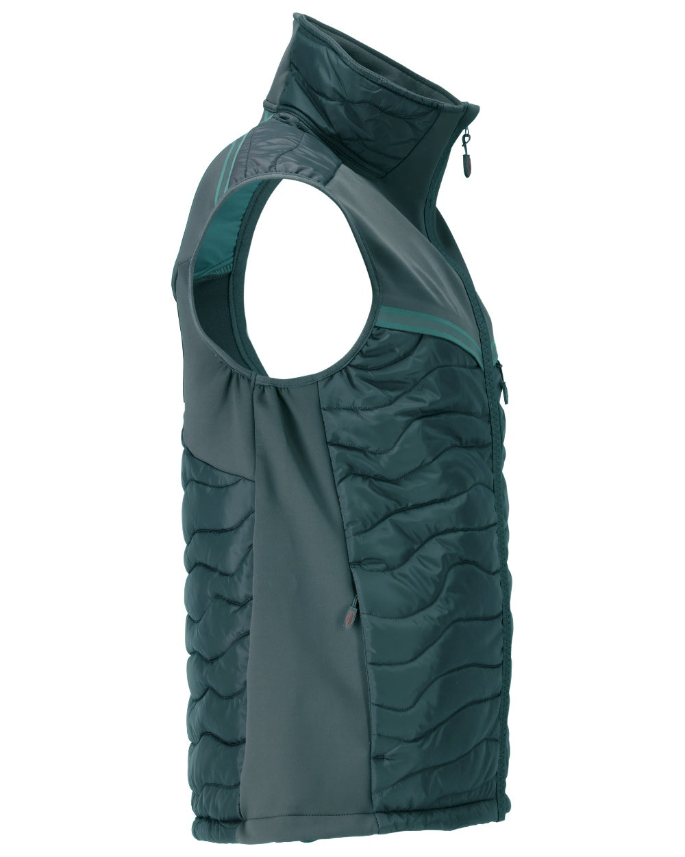 Forest Green Coloured Mascot Workwear Mens Customized Breathable Thermal Gilet on white background 