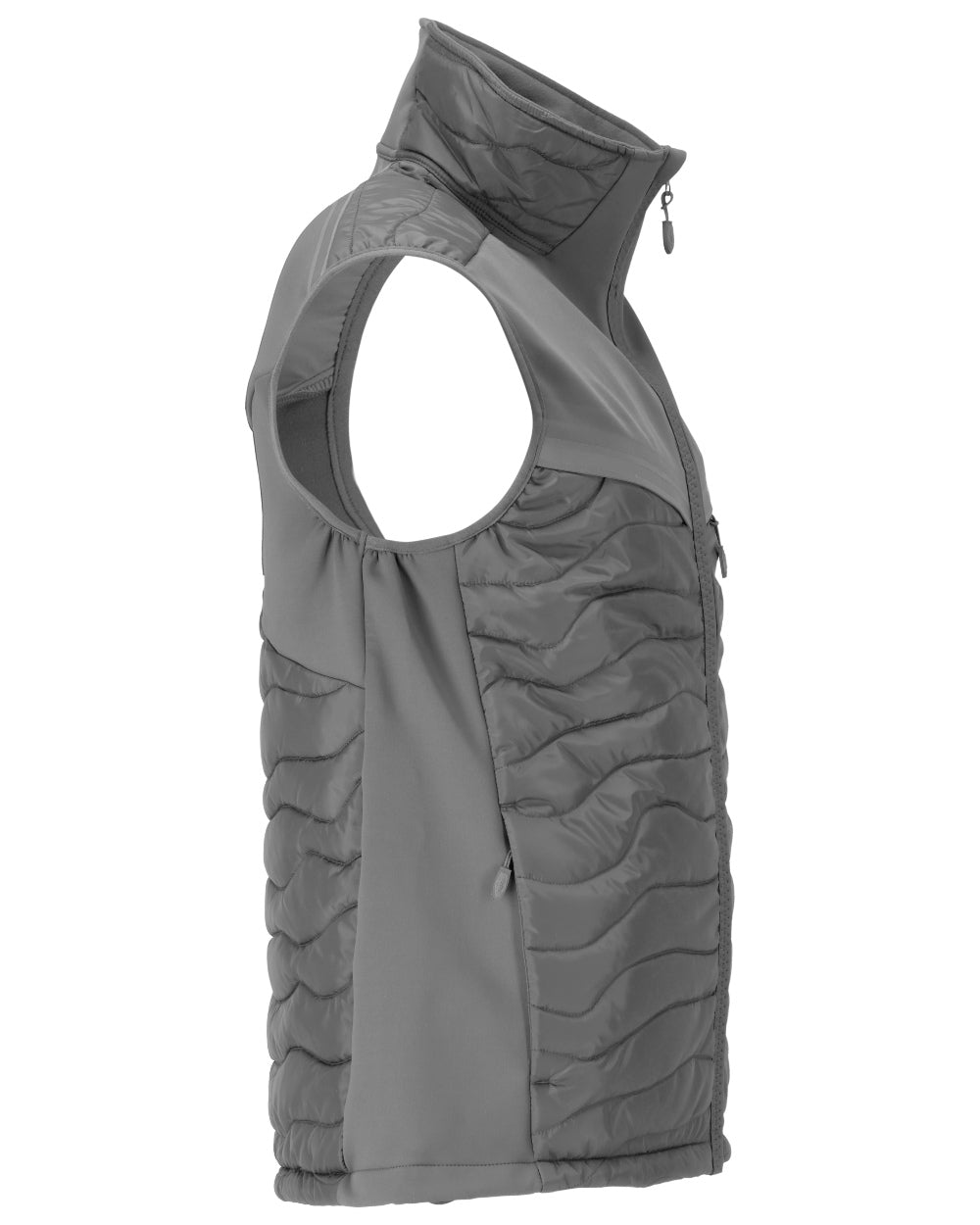 Stone Grey Coloured Mascot Workwear Mens Customized Breathable Thermal Gilet on white background 