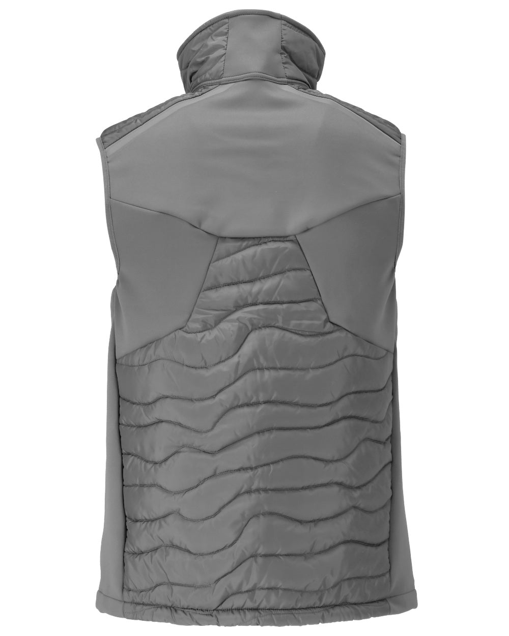 Stone Grey Coloured Mascot Workwear Mens Customized Breathable Thermal Gilet on white background 