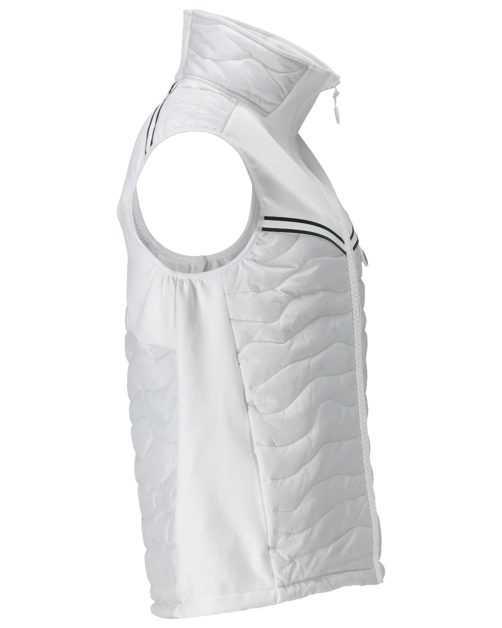 White Coloured Mascot Workwear Mens Customized Breathable Thermal Gilet on white background 