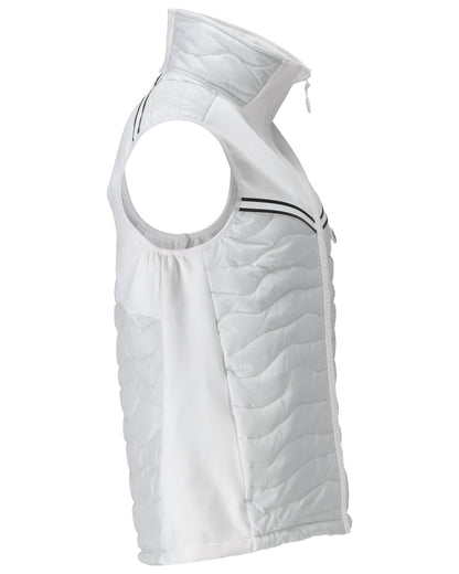 White Coloured Mascot Workwear Mens Customized Breathable Thermal Gilet on white background 