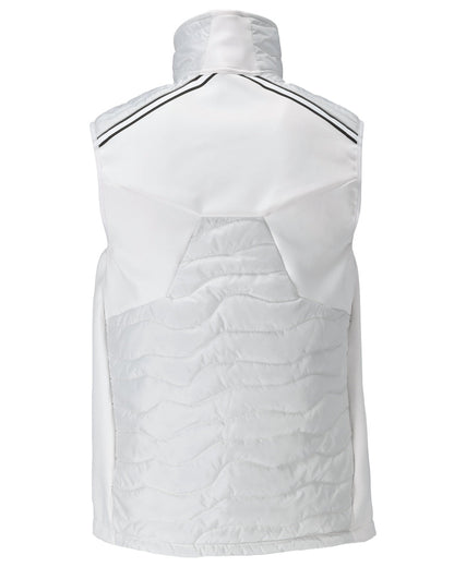 White Coloured Mascot Workwear Mens Customized Breathable Thermal Gilet on white background 
