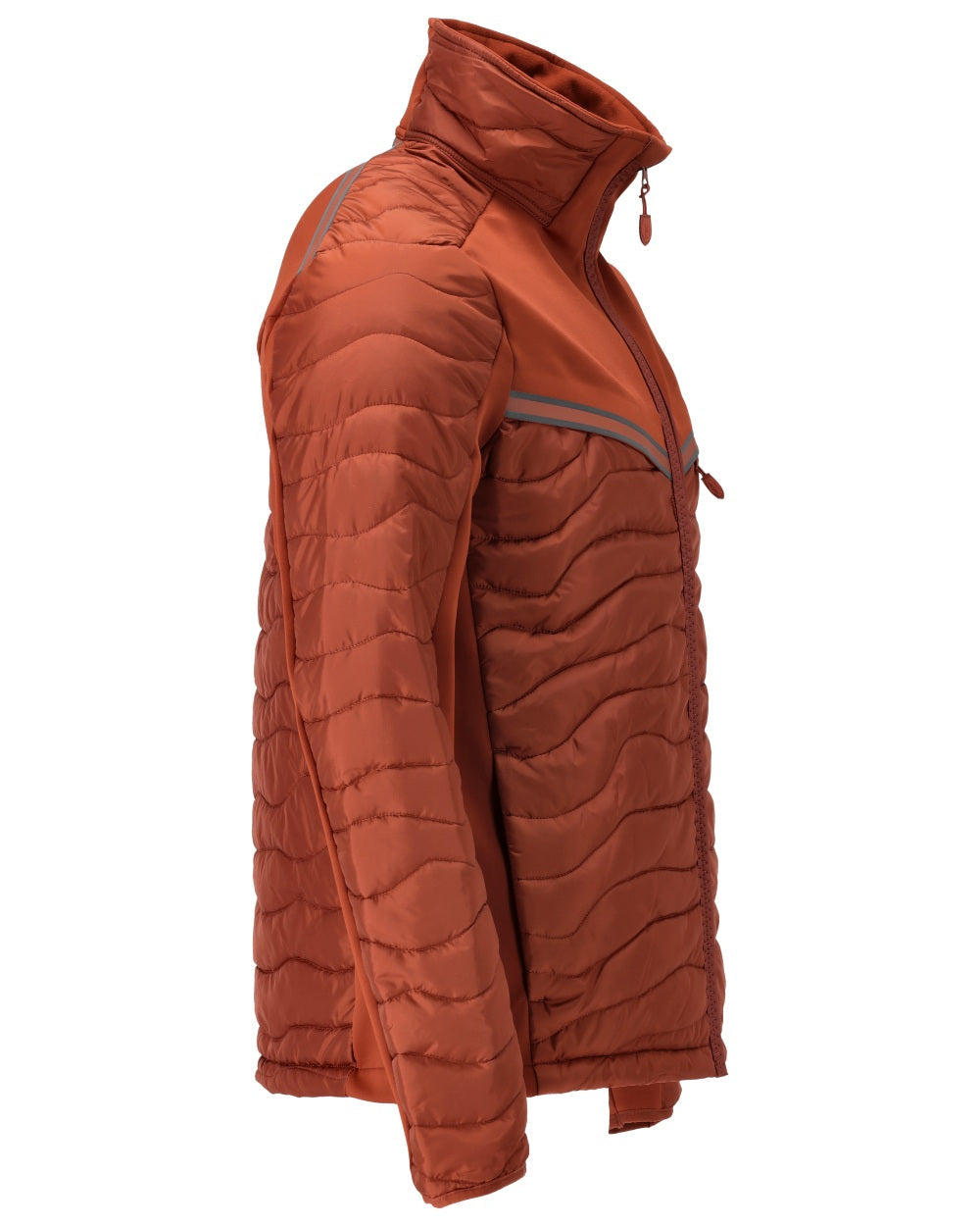 Autumn Red Coloured Mascot Workwear Mens Customized Breathable Thermal Jacket on white background 
