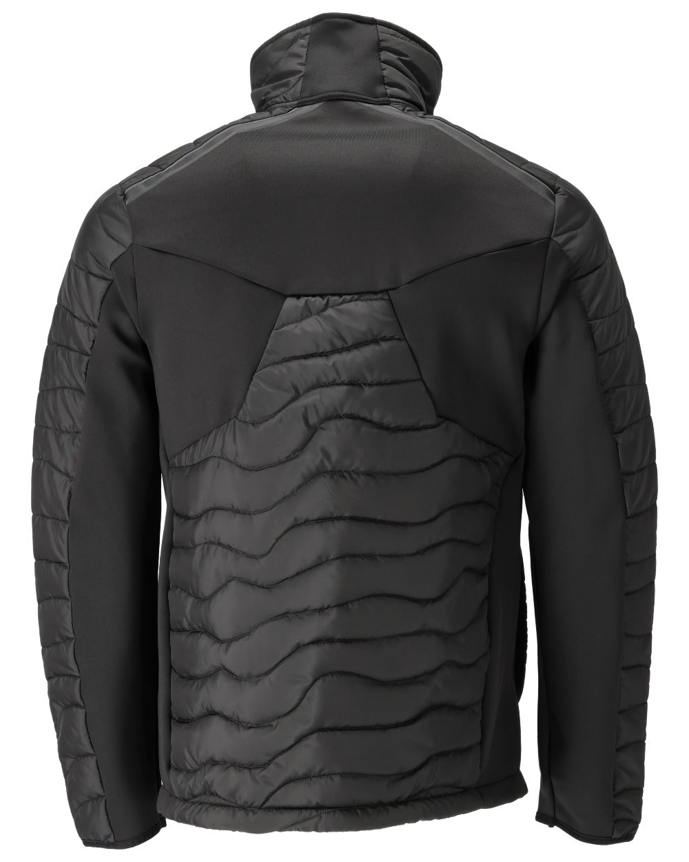Black Coloured Mascot Workwear Mens Customized Breathable Thermal Jacket on white background 