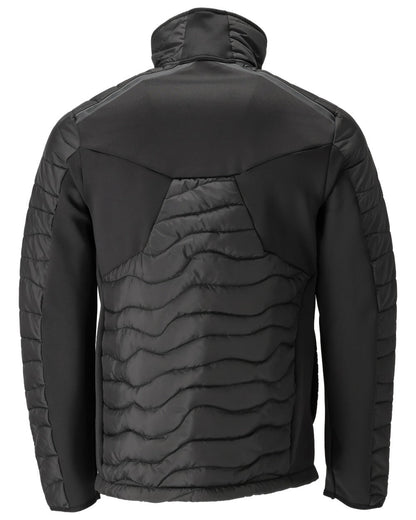 Black Coloured Mascot Workwear Mens Customized Breathable Thermal Jacket on white background 