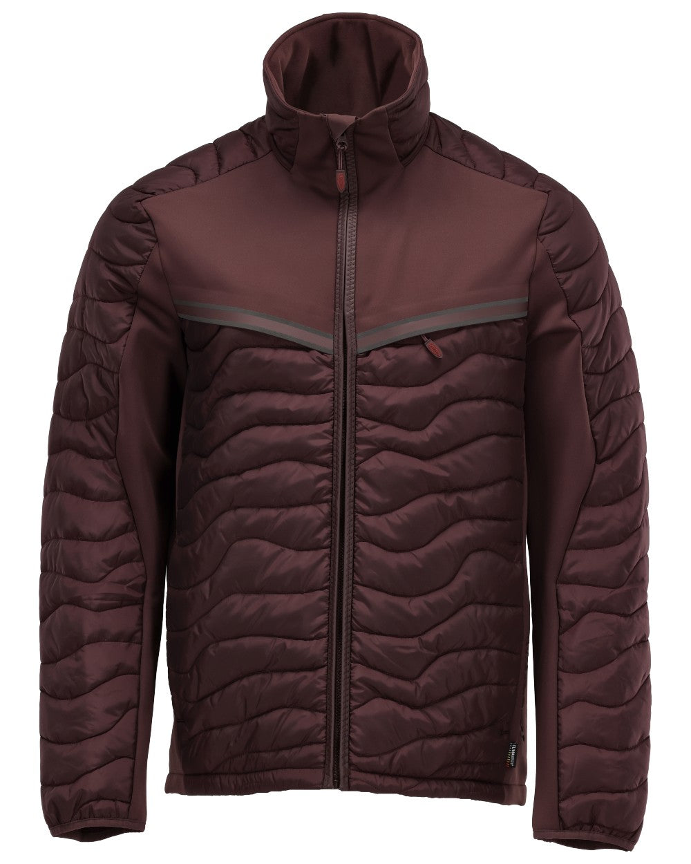 Bordeaux Coloured Mascot Workwear Mens Customized Breathable Thermal Jacket on white background 
