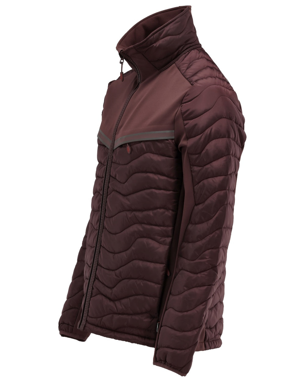Bordeaux Coloured Mascot Workwear Mens Customized Breathable Thermal Jacket on white background 