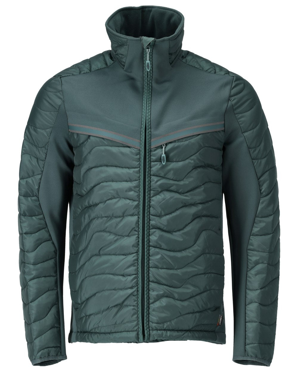 Forest Green Coloured Mascot Workwear Mens Customized Breathable Thermal Jacket on white background 