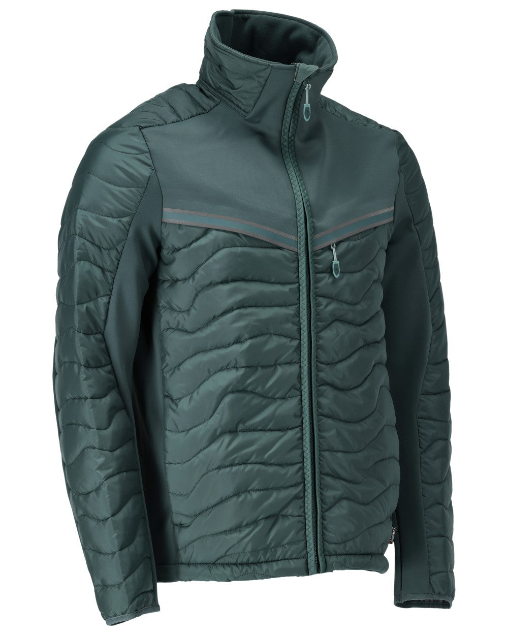 Forest Green Coloured Mascot Workwear Mens Customized Breathable Thermal Jacket on white background 