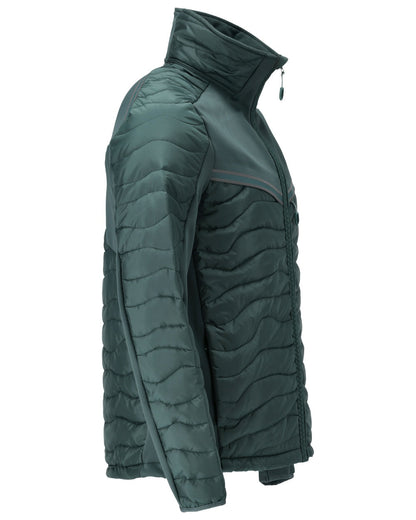 Forest Green Coloured Mascot Workwear Mens Customized Breathable Thermal Jacket on white background 