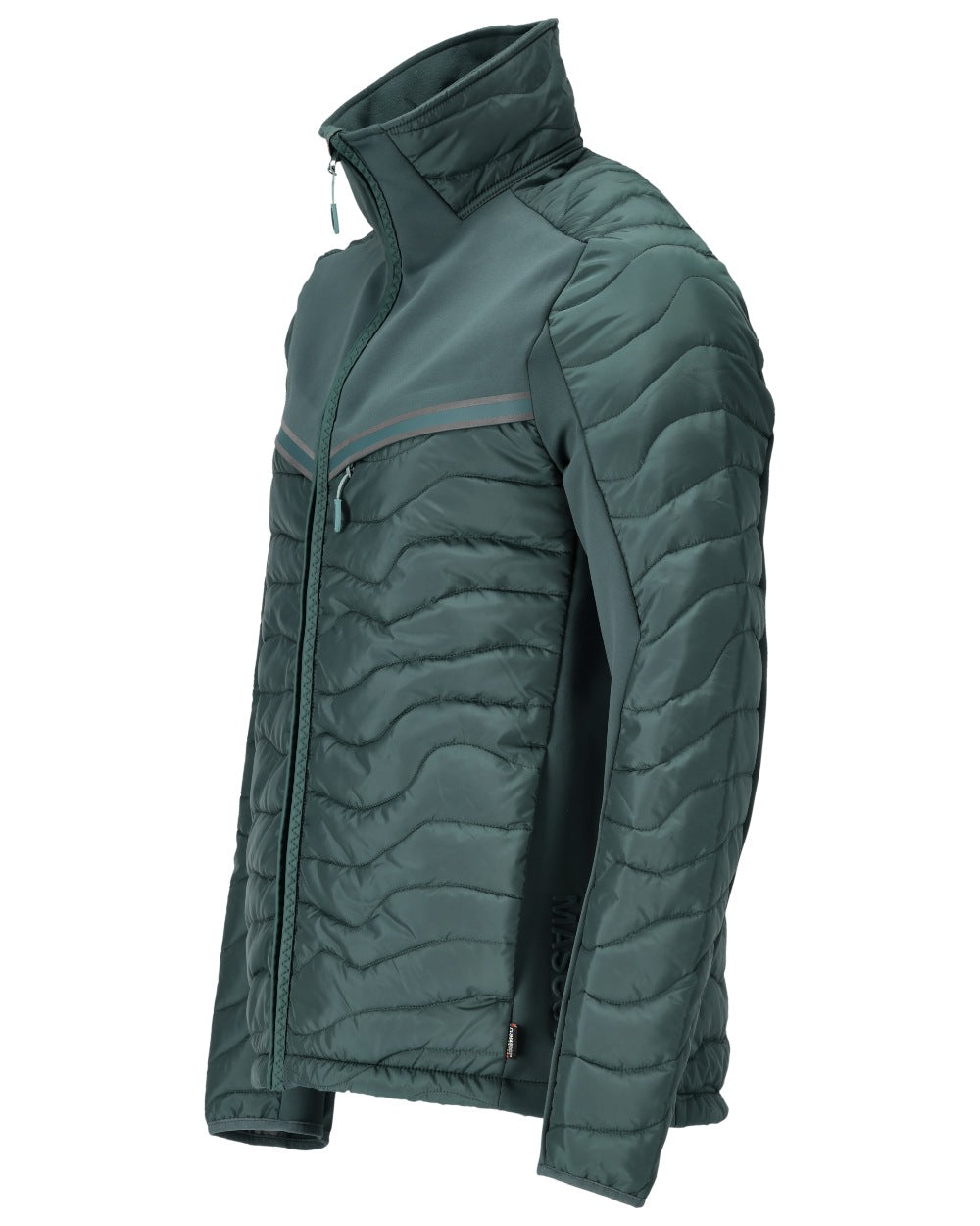 Forest Green Coloured Mascot Workwear Mens Customized Breathable Thermal Jacket on white background 