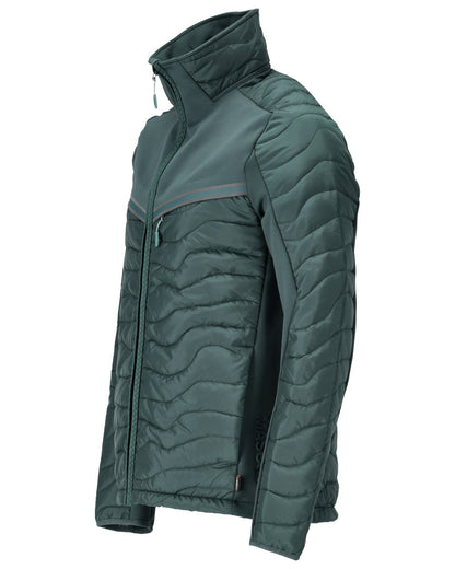 Forest Green Coloured Mascot Workwear Mens Customized Breathable Thermal Jacket on white background 
