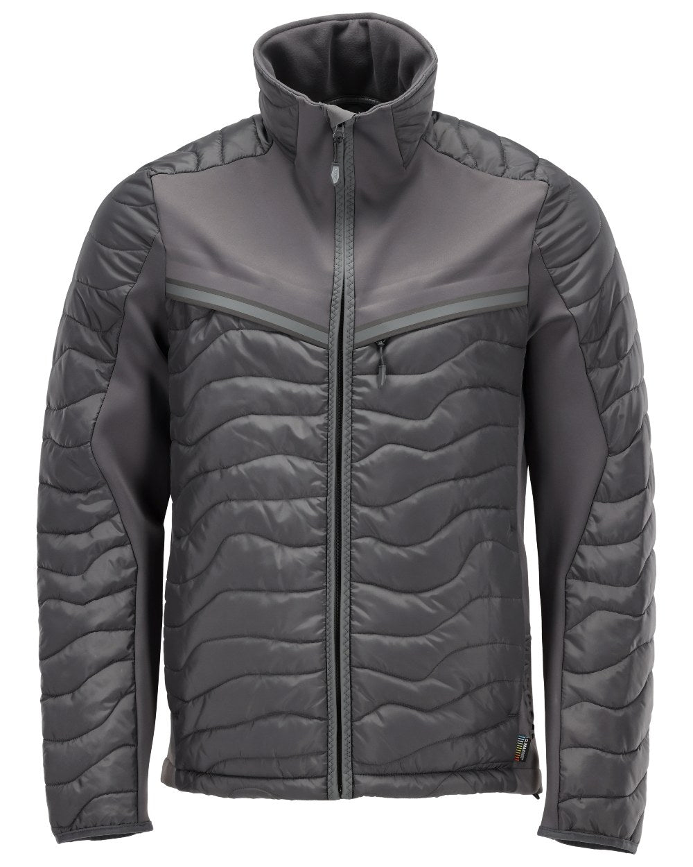 Stone Grey Coloured Mascot Workwear Mens Customized Breathable Thermal Jacket on white background 