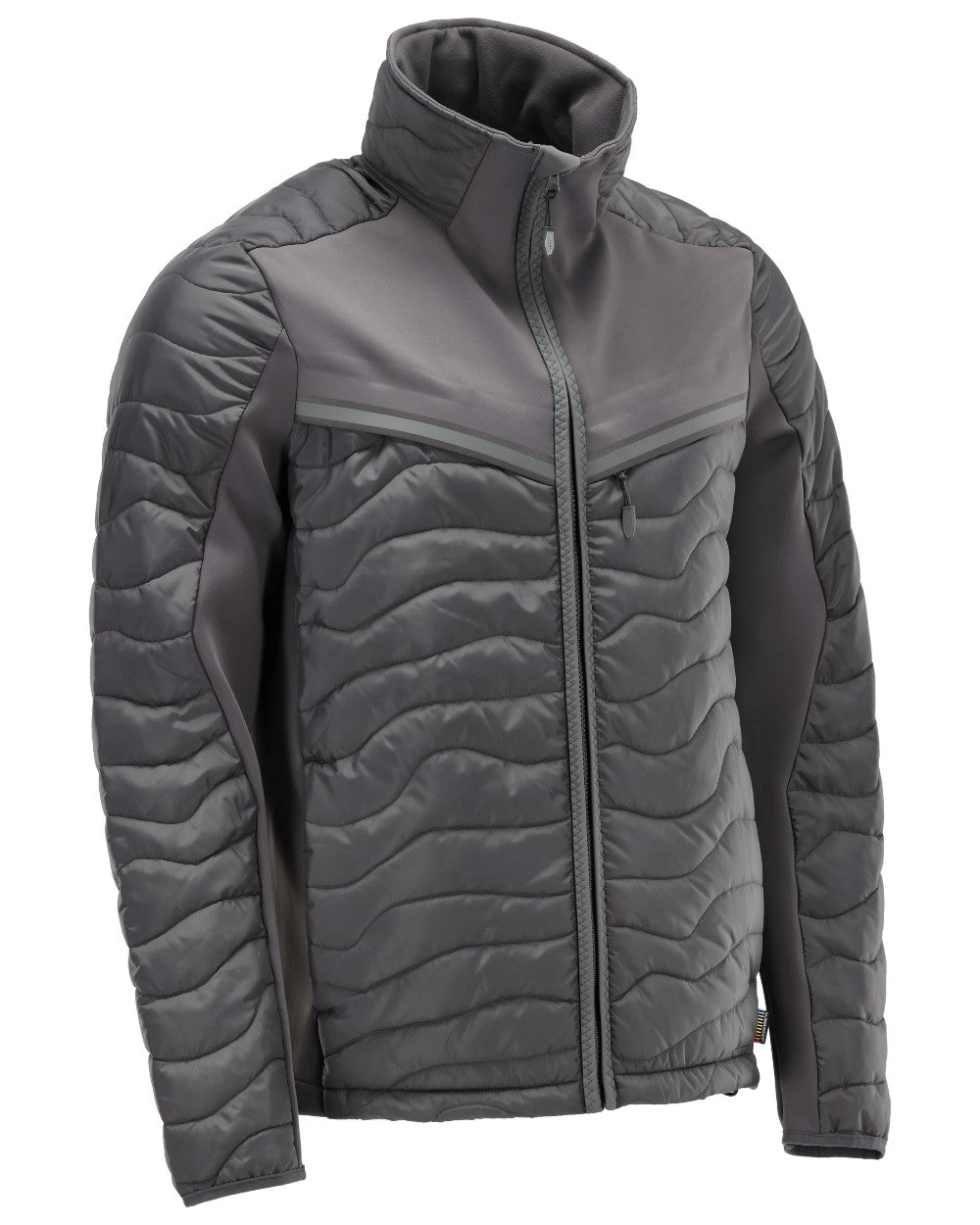 Stone Grey Coloured Mascot Workwear Mens Customized Breathable Thermal Jacket on white background 