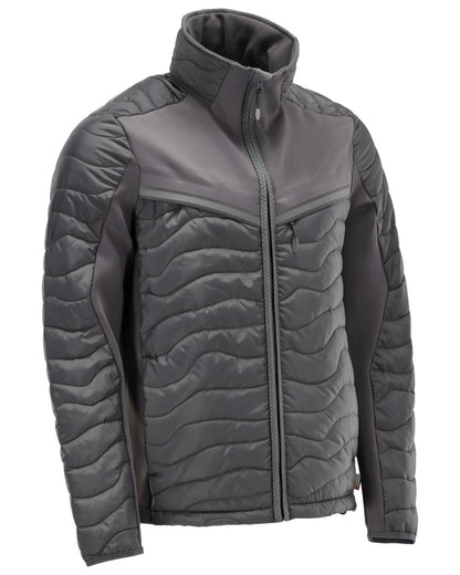 Stone Grey Coloured Mascot Workwear Mens Customized Breathable Thermal Jacket on white background 