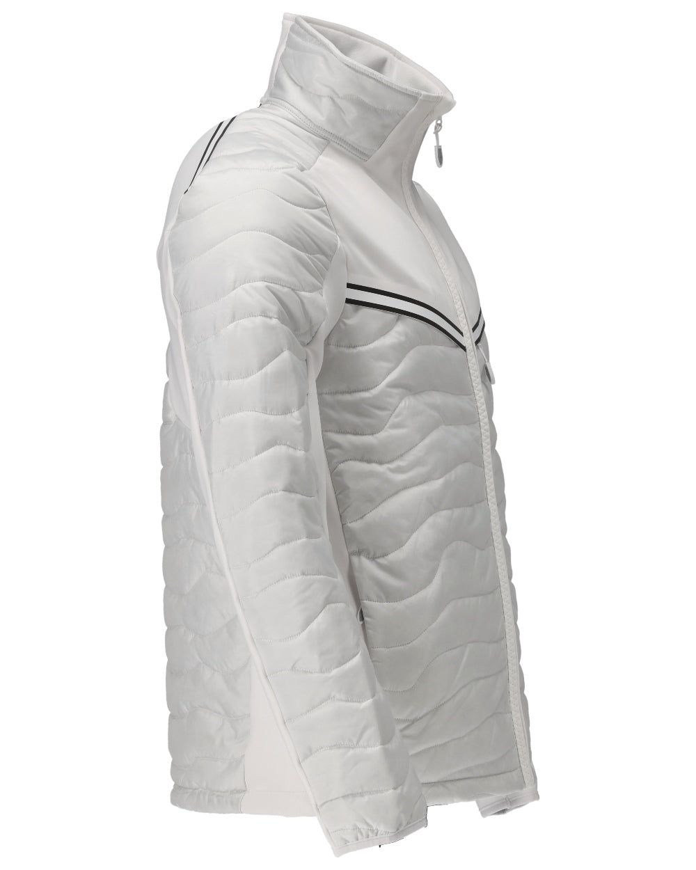 White Coloured Mascot Workwear Mens Customized Breathable Thermal Jacket on white background 