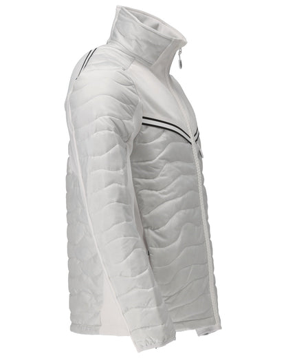 White Coloured Mascot Workwear Mens Customized Breathable Thermal Jacket on white background 