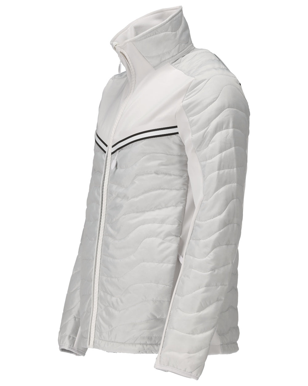 White Coloured Mascot Workwear Mens Customized Breathable Thermal Jacket on white background 