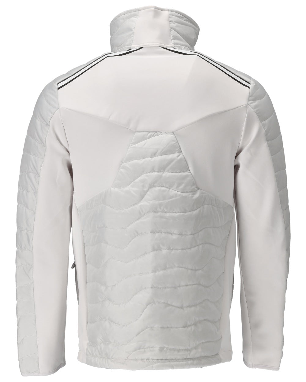 White Coloured Mascot Workwear Mens Customized Breathable Thermal Jacket on white background 