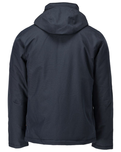 Dark Navy Coloured Mascot Workwear Mens Customized Breathable Winter Jacket on white background 