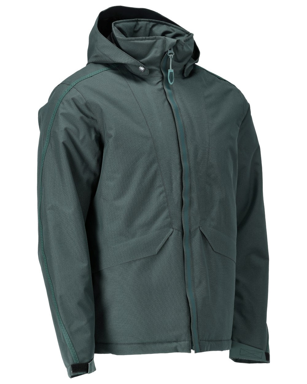 Forest Green Coloured Mascot Workwear Mens Customized Breathable Winter Jacket on white background 