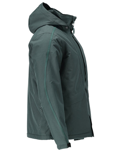 Forest Green Coloured Mascot Workwear Mens Customized Breathable Winter Jacket on white background 