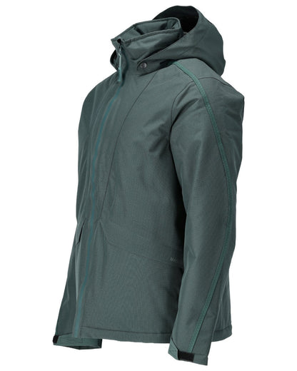 Forest Green Coloured Mascot Workwear Mens Customized Breathable Winter Jacket on white background 